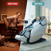 AetherRelax Quantum Massage Chair — Before & After