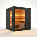 Salt Therapy Room Designed for Home Halotherapy, 2-Person Capacity, Cedar Interior, Glass Front Display