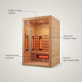 Infrared Sauna Cabin Built for Home Wellness, FSC-Certified Wood, Multi-Zone Heating, Digital Controls