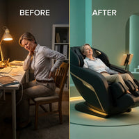 LuminaNova Halo-X Massage Chair — Before & After