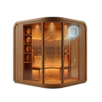 Salt Therapy Room Built for Shared Wellness Sessions, Curved Glass Design, Radiant Heat Bench, Micro-Salt Diffuser — How It Works