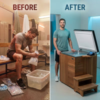TimberChill Glacier Pro Cedar Cold Plunge — Before & After