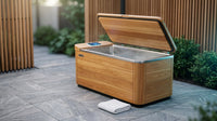 TimberChill Glacier Pro Cedar Cold Plunge — Lifestyle