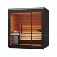 Salt Therapy Room Designed for Home Halotherapy, 2-Person Capacity, Cedar Interior, Glass Front Display